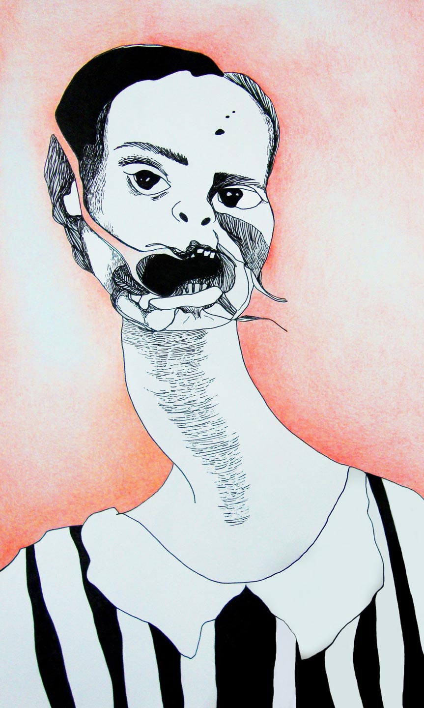 Self-Portrait | 53.6 x 19.3 | Pencil on Cardboard | 2013 