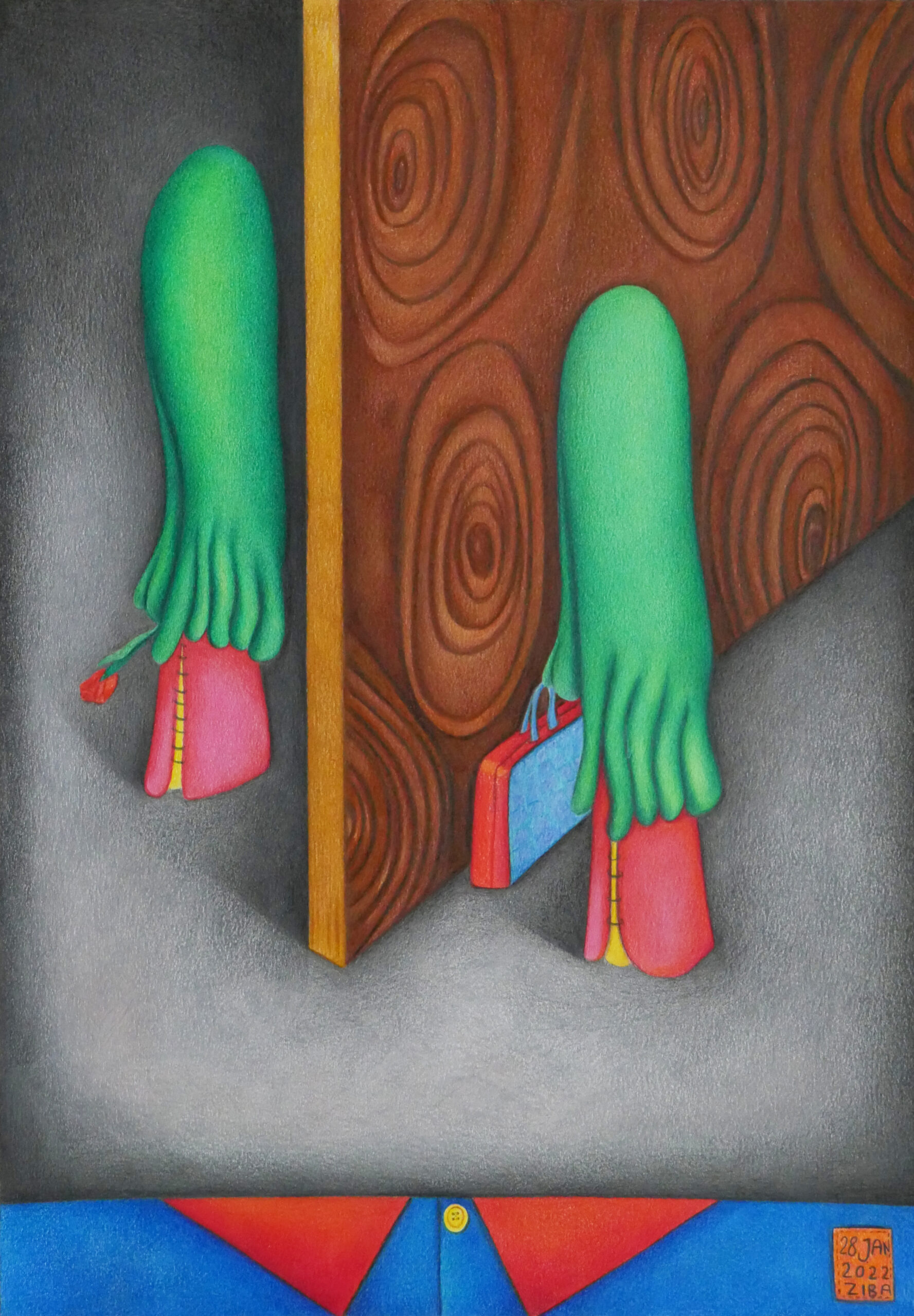 A Hidden Wholeness | 49.0 x 35.6 cm | Colored Pencil on Cardboard | 2022 